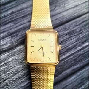 Vintage Retro Lucien Piccard Dufonte‎ Men's Watch New Battery